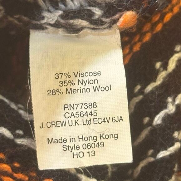 J. Crew Women’s Nordic Faire Isle Wool Blend Sweater Sz. M - Picture 4 of 6